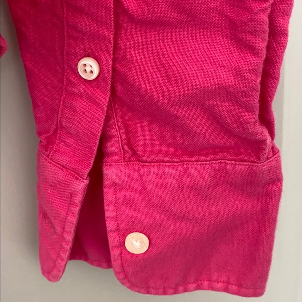 Bright Raspberry Rugby Button Down Sz4 - Picture 4 of 5